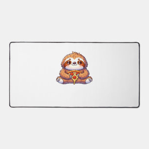 Funny Sloth aß Pizza, Kawaii Animal Lover Clas Schreibtischunterlage