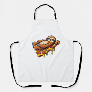 Funny Sloth aß Pizza, Kawaii Animal Lover Clas Schürze