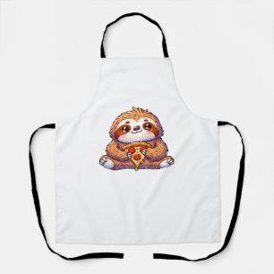 Funny Sloth aß Pizza, Kawaii Animal Lover Clas Schürze