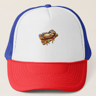 Funny Sloth aß Pizza, Kawaii Animal Lover Clas Truckerkappe