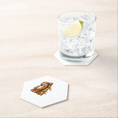 Funny Sloth aß Pizza, Kawaii Animal Lover Clas Untersetzer (Vor Ort)