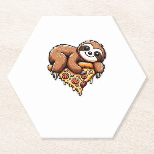 Funny Sloth aß Pizza, Kawaii Animal Lover Clas Untersetzer