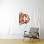 Funny Sloth aß Pizza, Kawaii Animal Lover Clas Wandteppich (Beispiel (Horizontal))