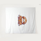 Funny Sloth aß Pizza, Kawaii Animal Lover Clas Wandteppich (Vorderseite (Horizontal))