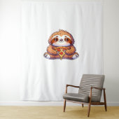 Funny Sloth aß Pizza, Kawaii Animal Lover Clas Wandteppich (Beispiel)