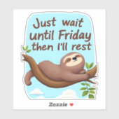 Funny Sloth auf einem Baum � einfach zu machen, um Aufkleber (Blatt)