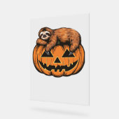 Funny Sloth auf Halloween Pumpkin Essential T - Sh Acrylschild (Winkel)