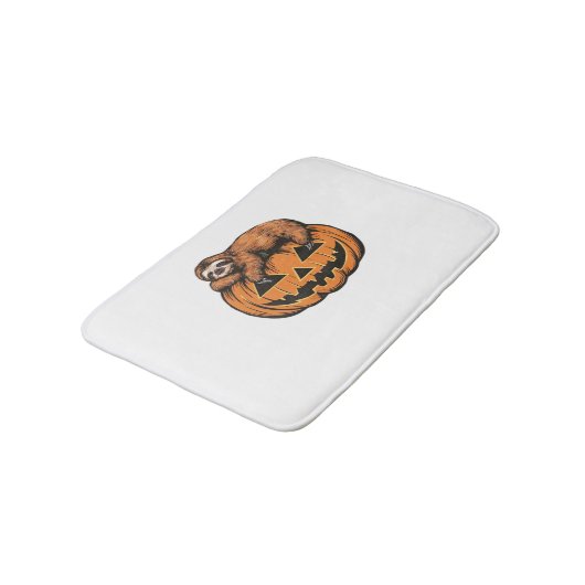 Funny Sloth auf Halloween Pumpkin Essential T - Sh Badematte (Schrägansicht)