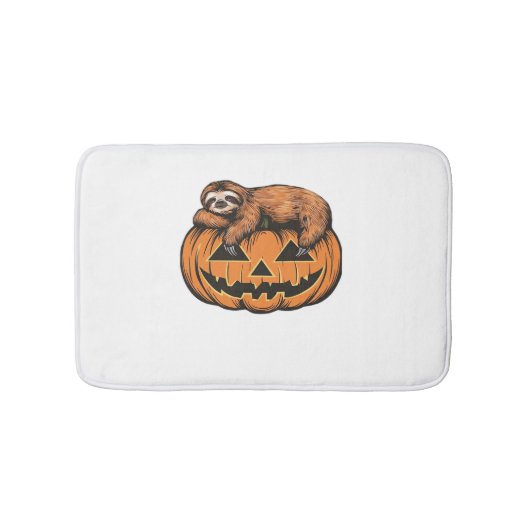 Funny Sloth auf Halloween Pumpkin Essential T - Sh Badematte (Vorderseite)