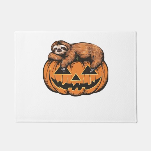 Funny Sloth auf Halloween Pumpkin Essential T - Sh Fußmatte (Vorderseite)
