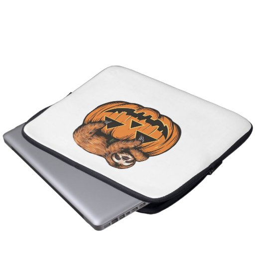 Funny Sloth auf Halloween Pumpkin Essential T - Sh Laptopschutzhülle (Vorne Knopf)