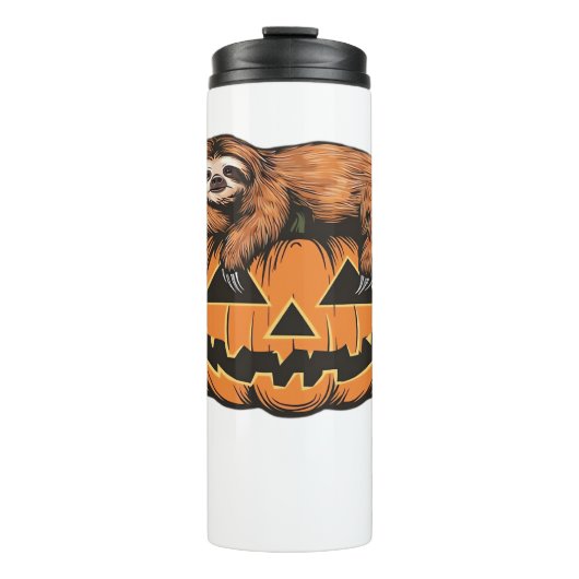 Funny Sloth auf Halloween Pumpkin Essential T - Sh Thermosbecher (Vorderseite)