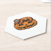 Funny Sloth auf Halloween Pumpkin Essential T - Sh Untersetzer (angewinkelt)
