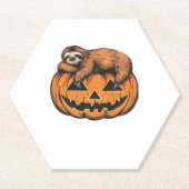 Funny Sloth auf Halloween Pumpkin Essential T - Sh Untersetzer (Vorderseite)
