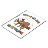 Funny Sloth Back to School Notizblock (Linke Seite)