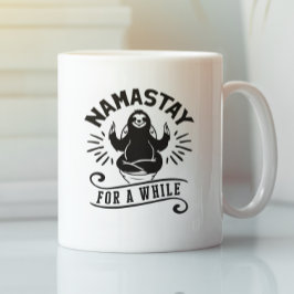 Funny Sloth Bathroom Humor Namastay Kaffeetasse