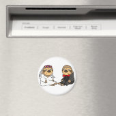 Funny Sloth Brie und Groom Wedding Magnet (In Situ (Geschirrspüler))