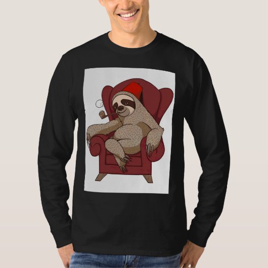 Funny Sloth Chair T-Shirt (Vorderseite)