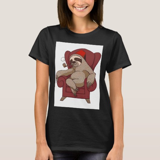 Funny Sloth Chair T-Shirt (Vorderseite)
