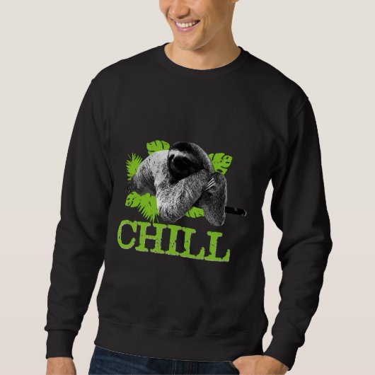 Funny Sloth Chill Sweatshirt (Vorderseite)