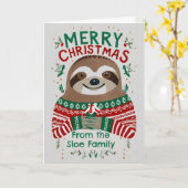 Funny Sloth Christmas Karte (Gelbe Blume)