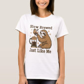 Funny Sloth Coffee T-Shirt (Vorderseite)
