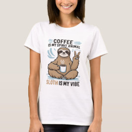 Funny Sloth Coffee T-Shirt