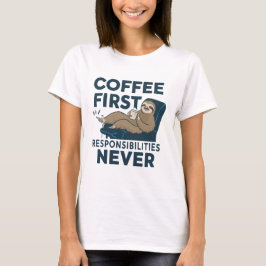 Funny Sloth Coffee T-Shirt