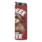Funny Sloth/Coffee Thermosbecher (Nach rechts gedreht)