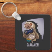 Funny Sloth Computer Gamer Gaaaames! Video Games Schlüsselanhänger (Vorderseite)