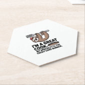 Funny Sloth Cook Hängt auf einer Gabel Untersetzer (angewinkelt)