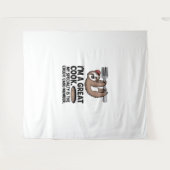 Funny Sloth Cook Hängt auf einer Gabel Wandteppich (Vorderseite (Horizontal))