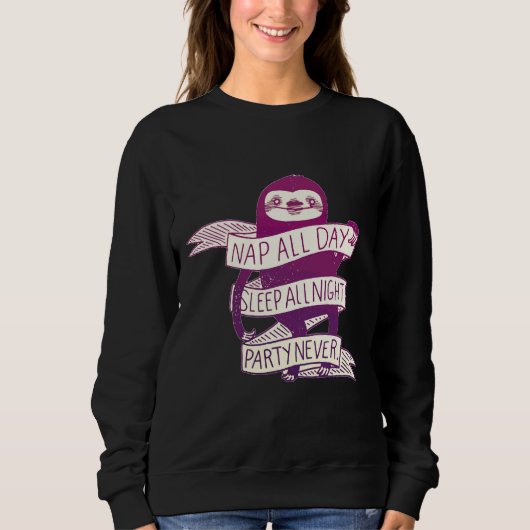 Funny Sloth Design Biology Sweatshirt (Vorderseite)