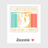 Funny Sloth Design Lover Men Frauen Kinder Aufkleber (Blatt)