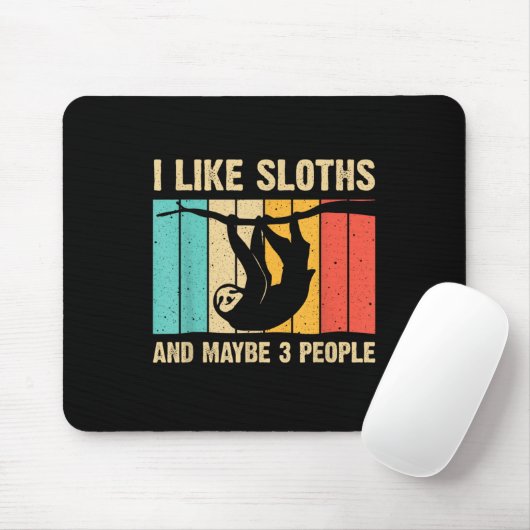Funny Sloth Design Lover Men Frauen Kinder Mousepad (Mit Mouse)