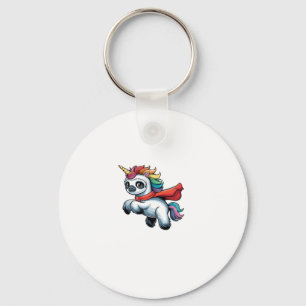 Funny Sloth Einicorn als Held für einen Superhelde Schlüsselanhänger