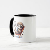 Funny Sloth First Coffee Tasse (Vorderseite Links)