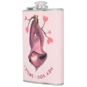 Funny Sloth Flask - Benutzerdefinierter Text Flachmann (Links)