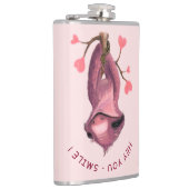 Funny Sloth Flask - Benutzerdefinierter Text Flachmann (Rechts)