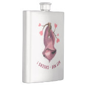 Funny Sloth Flask Cheers - Benutzerdefinierter Tex Flachmann (Rechts)