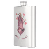 Funny Sloth Flask Cheers - Benutzerdefinierter Tex Flachmann (Links)