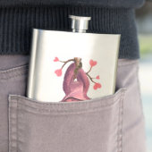 Funny Sloth Flask Cheers - Benutzerdefinierter Tex Flachmann (Beispiel)