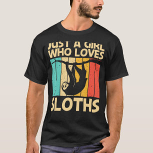 Funny Sloth for Girls Kinder Lazy Sloth Animal T-Shirt