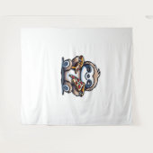 Funny Sloth frisst Pizza, Kawaii Animal drüben Wandteppich (Vorderseite (Horizontal))