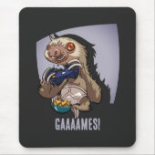 Funny Sloth Gaaames! Computerspiele Mousepad (Vorne)