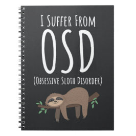 Funny Sloth Gifts Cute Animals Lazy Humor Humorous Notizblock