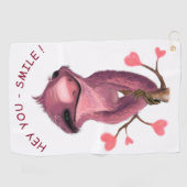 Funny Sloth Golf Handtuchgeschenk - Benutzerdefini Golfhandtuch (Horizontal)