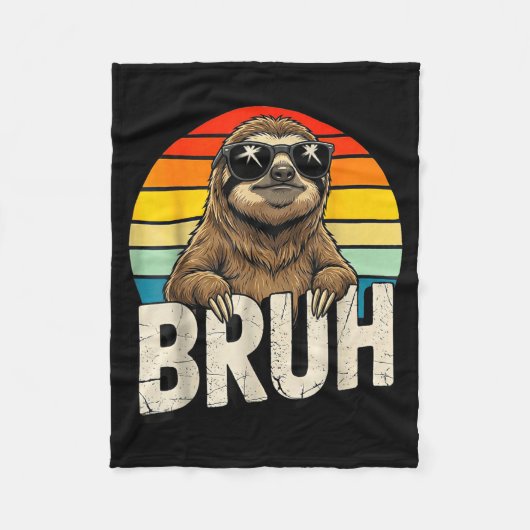 Funny Sloth Graphic Meme Lover Bruh Sloth Lovers Fleecedecke (Vorderseite)