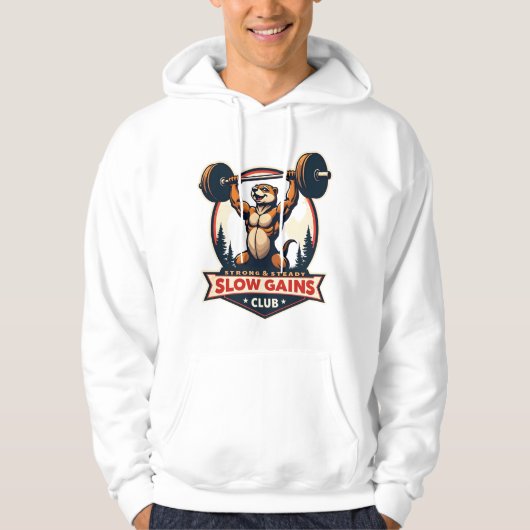 Funny Sloth Gym Shirt Vintage Strong and Slow Desi (Vorderseite)