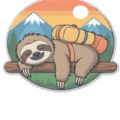 Funny Sloth Hiking Classic T-Shirt_1 Aufkleber (Vorderseite)